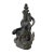 Distressed Marks Bronze Color Metal Zambala Fortune Deity Statue For Sale In San Francisco - Image 6 of 8