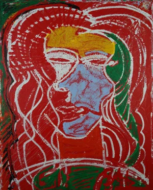 "Wild Is the Wind (Kerry O)" Contemporary Figurative Oil Painting by Sax Berlin