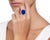 Gemstone AGL Certified Natural 35.12 Carat Cushion-Cut Tanzanite Ring 4.5 Carat Diamonds For Sale - Image 7 of 18