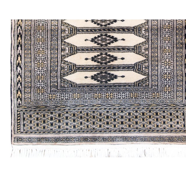 Vintage Pakistani Bokhara Rug For Sale - Image 4 of 15