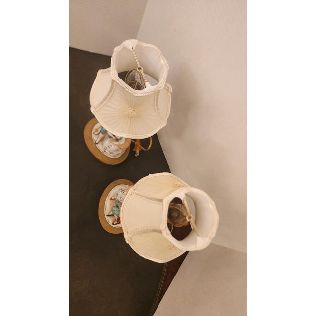 Pair of Mid 20th Century Porcelain Lamp For Sale - Image 10 of 10