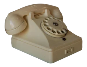 White Bakelite Ptt Telephone by Ericsson