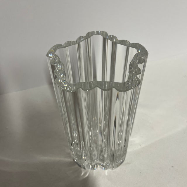Art Nouveau Vintage Art Glass Crystal Vase From Kosta Boda by Anna Ehrner. For Sale - Image 3 of 6