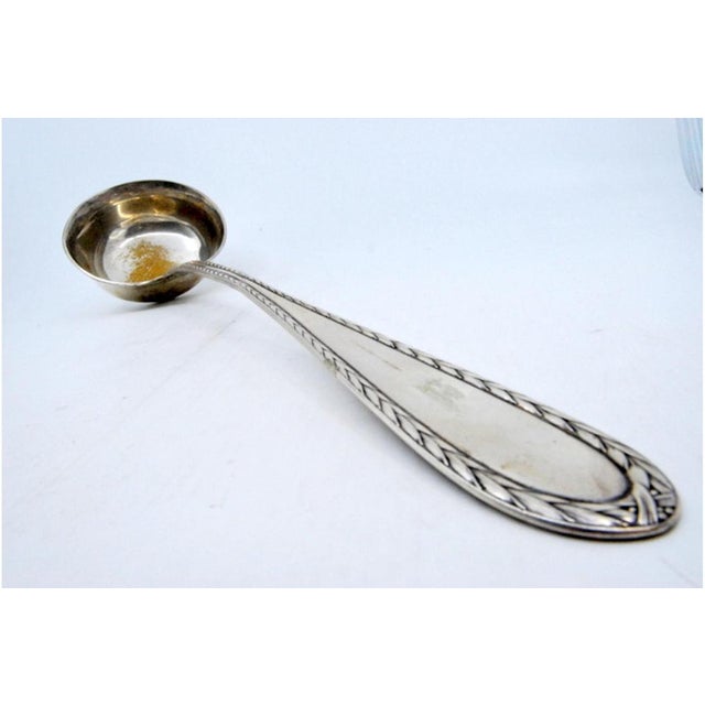 Silver Soup Ladle with Grooves For Sale - Image 6 of 7