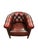 Vintage Chesterfield-Style Club Chair in Oxblood Leather For Sale - Image 3 of 7