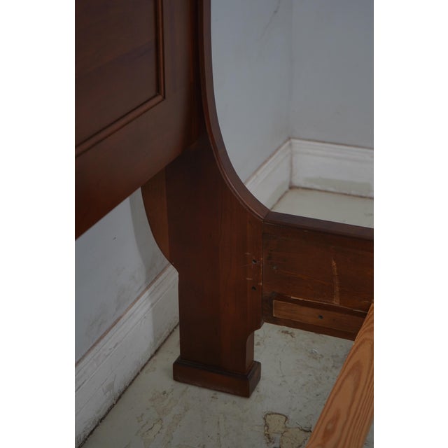 Crescent Cherry Queen Size Sleigh Bed For Sale - Image 14 of 14