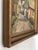 A vintage original oil painting of a Scandinavian village scene, dating from 1950. The painting shows colourful cottages...