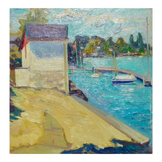 Switzerland,Lac Leman, Plein Air Painting For Sale