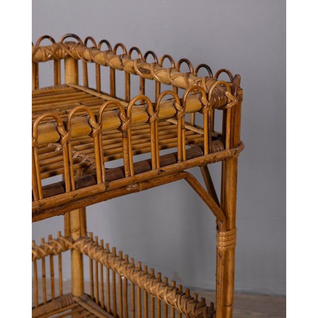 Vintage Bamboo Bar Trolley, Italy, 1960s For Sale - Image 6 of 11