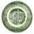 Charming set of 4 transferware plates - perfect for displaying in a cabinet or on a wall. Forest green striated rim with...