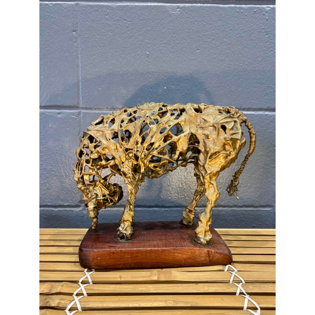 1960s Mid-Century Spanish Brutalist Bull Sculpture, Attributed to Manuel Revelles For Sale - Image 5 of 6