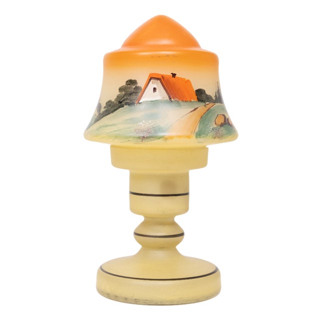 Small Boudoir Glass Table Lamp, 1950s For Sale