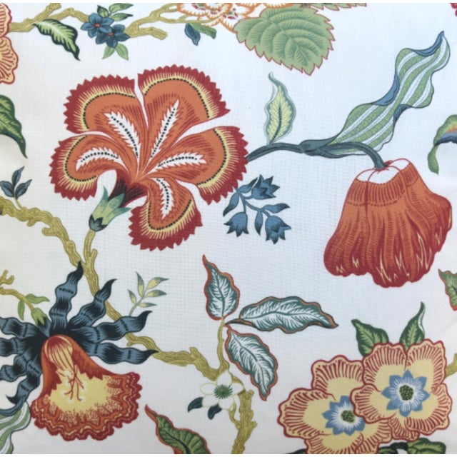 Schumacher Designer Schumacher Hothouse Flowers Double Sided Feather/Down Pillow For Sale - Image 4 of 5