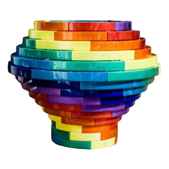 Raw & Rainbow Giostra Sculpture in Powder-Coated Aluminum by Altreforme For Sale