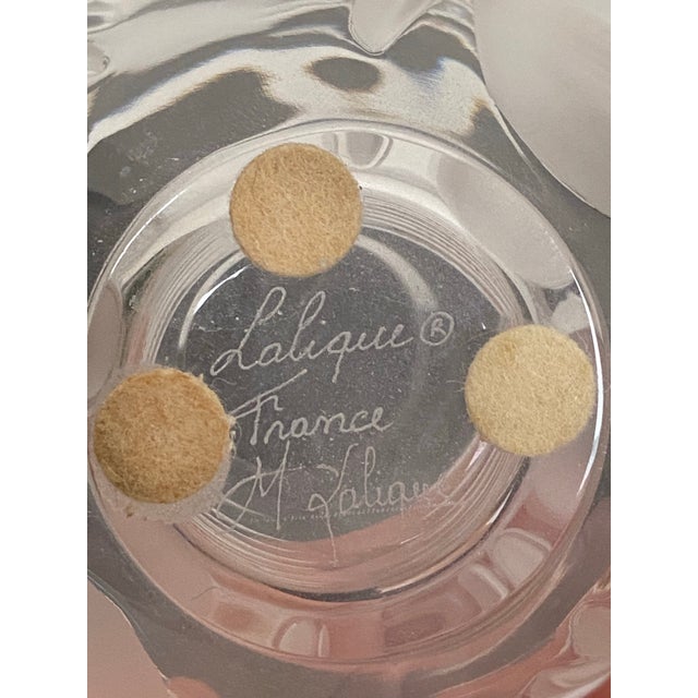 Vintage Lalique “Chamarel” Crystal Vase by Marie-Claude For Sale - Image 9 of 9