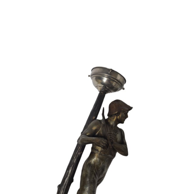 Art Deco Figurative Bedside Lamp, Poland, 1950s For Sale - Image 14 of 17