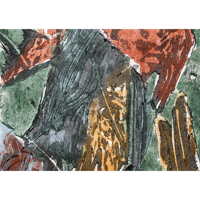 Black Emil Sorge, Woman and Roe Deer, 1990, Woodcut For Sale - Image 8 of 12