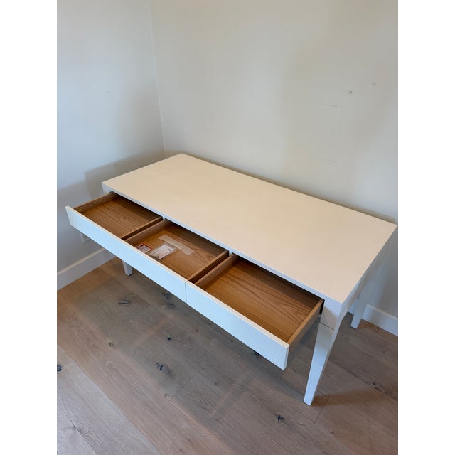 Made Goods Sorin 3 Drawer Desk (Pristine Faux Shagreen) For Sale In Los Angeles - Image 6 of 16