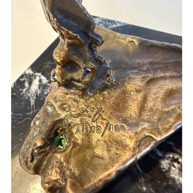 Salvador Dalí­, Large Original Surrealist Bronze Marble Sculpture Alma Del Quijote Salvador Dali For Sale - Image 17 of 18