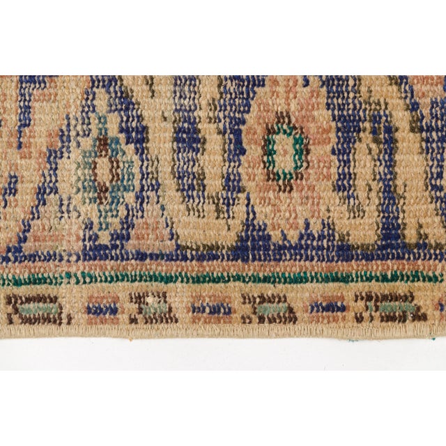 Vintage Geometric Anatolian Wool Carpet For Sale - Image 4 of 10