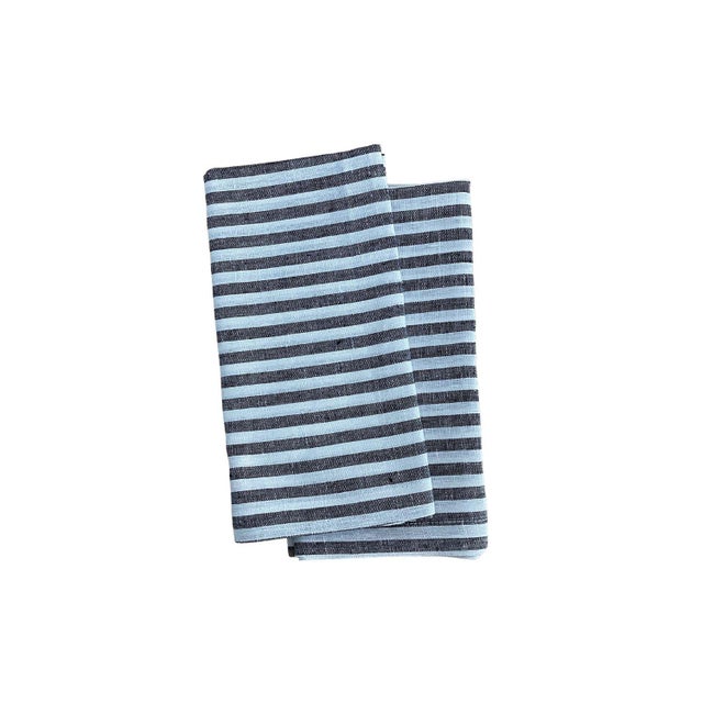 Not Yet Made - Made To Order Modernplum Madrid Black Linen Napkin - Set of 2 For Sale - Image 5 of 5