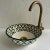 Green Handcrafted Ceramic Green Vessel Sink Basin, Brass Drain For Sale - Image 8 of 9
