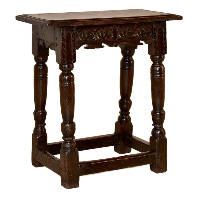17th Century Oak Joint Stool From England For Sale
