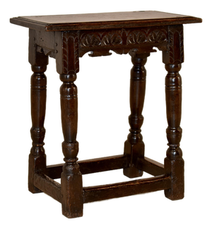 17th Century Oak Joint Stool From England