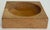 Vintage carved wood catchall bowl featuring square form with spherical dish cutout to center. Solid wood. A wonderful...
