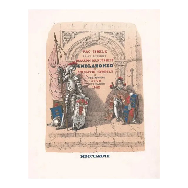 1878 Sir David Lyndsay Knights Lithograph For Sale