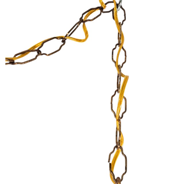 Italian Tole 6-Arm Palm Leaf Chandelier in Painted White Metal, C. 1970s For Sale - Image 15 of 16