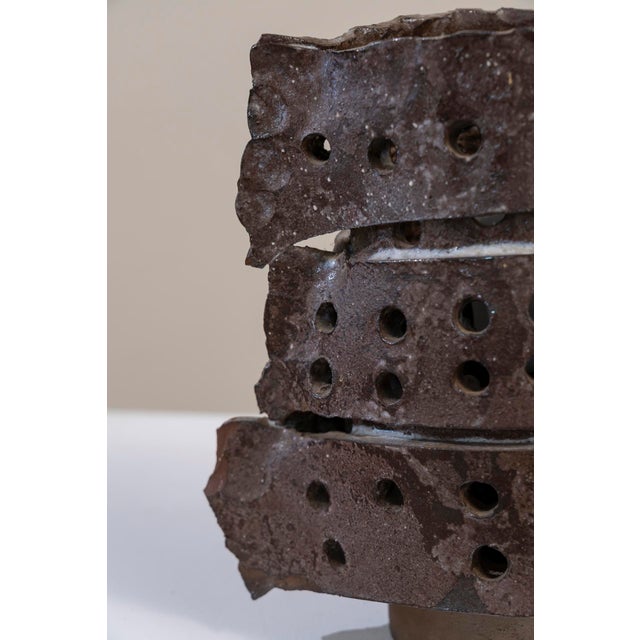 Brutalist Brutalist Ceramic Lamp, 1970s For Sale - Image 3 of 9