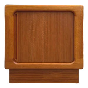 20th Century Sun Cabinet Single Tambour Door Nightstand