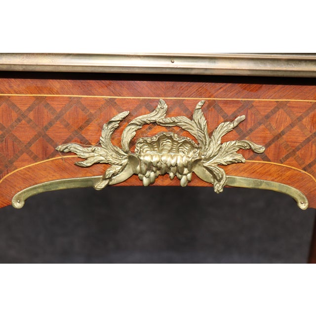 Francois Linke Style Marquetry Bronze Mounted Louis XV End Occassional Table For Sale - Image 11 of 13