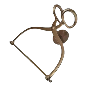 Vintage Brass Decorative Ice Block Tongs Towel Bar