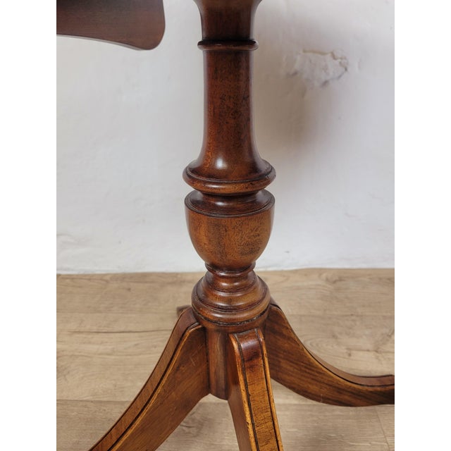 Side Table with Drop Leaf and Leather by Bevan Funnell, 1950s For Sale - Image 14 of 17