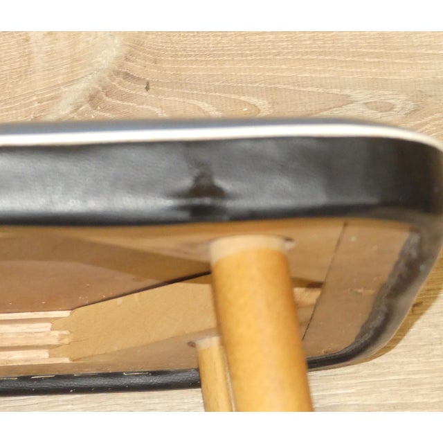 Light Blue and Red Wood Stools, 1950s, Set of 2 For Sale - Image 9 of 18
