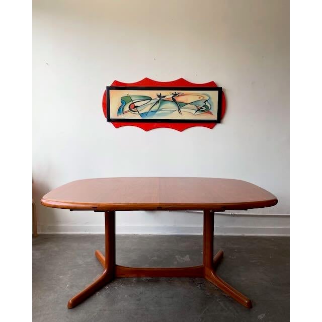 Vintage Danish Teak Dining Table by Dyrlund For Sale In Los Angeles - Image 6 of 10