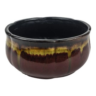 Artisan Drip Glaze Pottery Ceramic Planter or Catch-All Trinket Dish For Sale