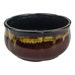 Artisan Drip Glaze Pottery Ceramic Planter or Catch-All Trinket Dish