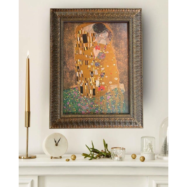 Gustav Klimt Gustav Klimt Vintage 1995 Poster of "The Kiss" by Top Art Milano, Framed Reproduction For Sale - Image 4 of 18