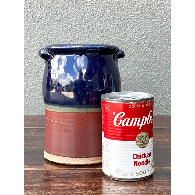 Handcrafted Two-Tone Ceramic Vase For Sale - Image 14 of 17