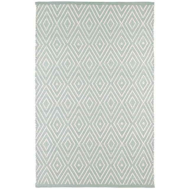 2020s Dash & Albert by Annie Selke Diamond Light Blue/Ivory Indoor/Outdoor Rug, 5' x 8' For Sale - Image 5 of 5