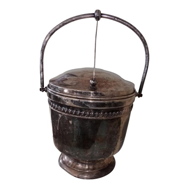 Antique Silverplate Ice Bucket Early 1900s For Sale