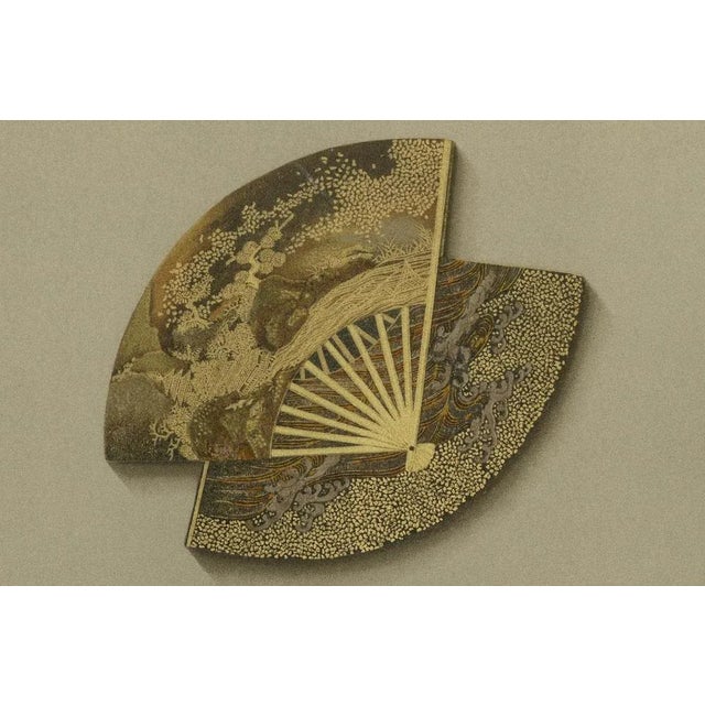 Lacquer and Inlay Fan Fragments, 1880s, Paper For Sale - Image 4 of 10