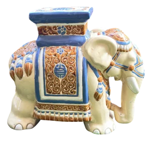 Glazed Ceramic Elephant, 1970s