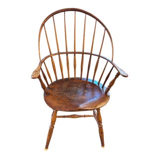 19th Century Antique American Federal Windsor Arm Chair For Sale