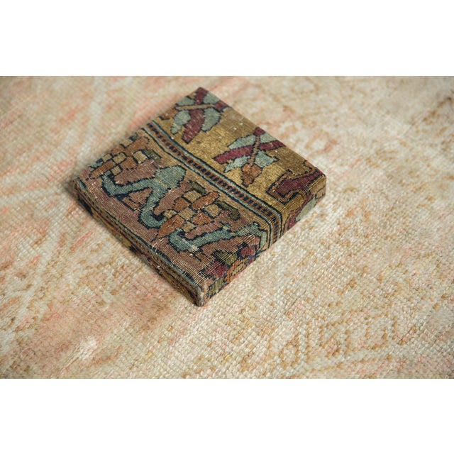 2020s Decorative Cork Board Antique Kerman Rug Fragment Art For Sale - Image 5 of 11