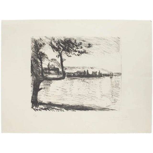 Landscape - Original Lithograph by Arturo Tosi - 20th Century 20th Century For Sale