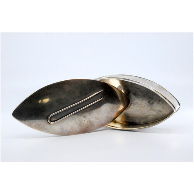 Metal Silver Pin Box with Raised Pin Detail For Sale - Image 7 of 11